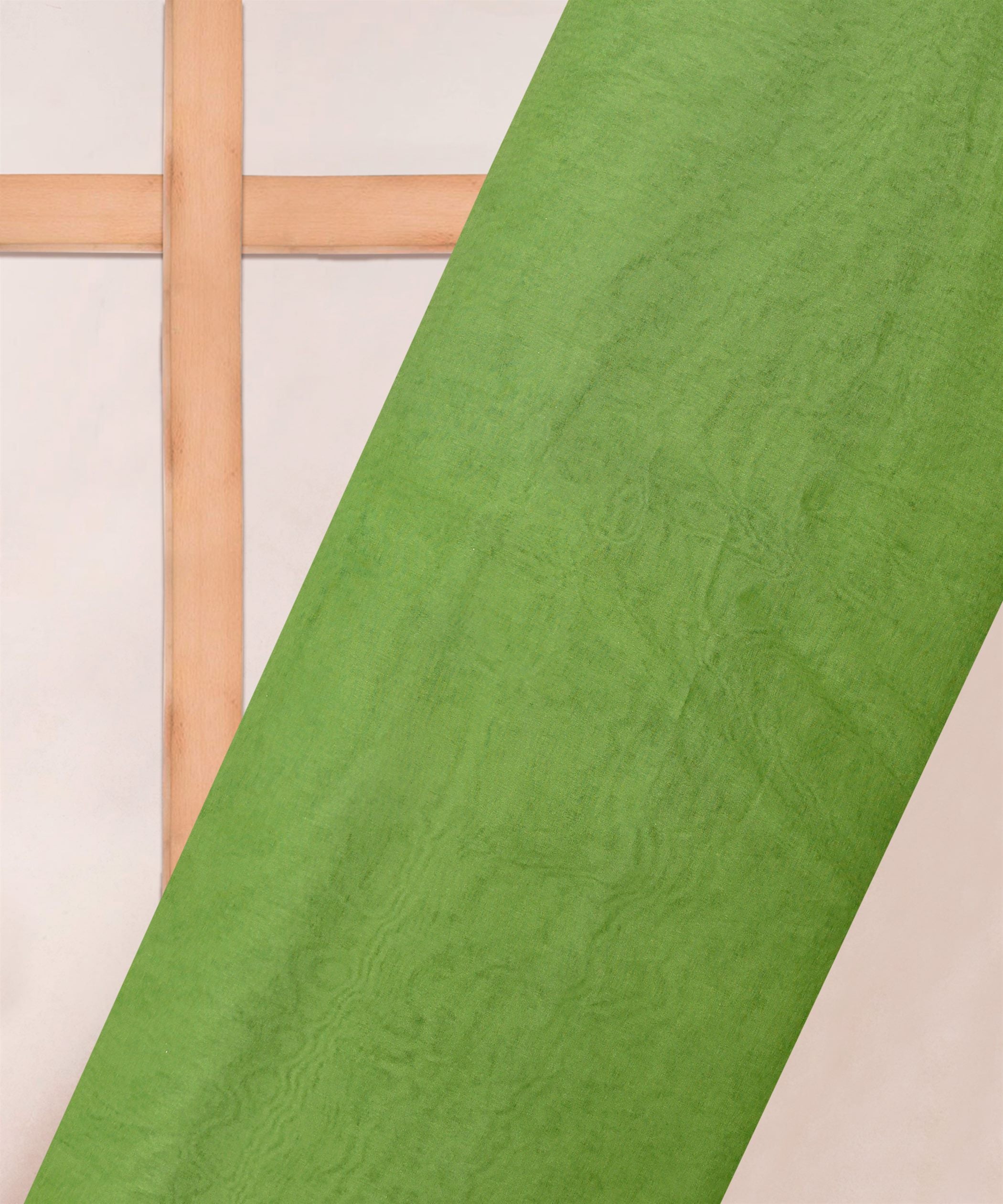 Apple Green Plain Dyed Organza Fabric