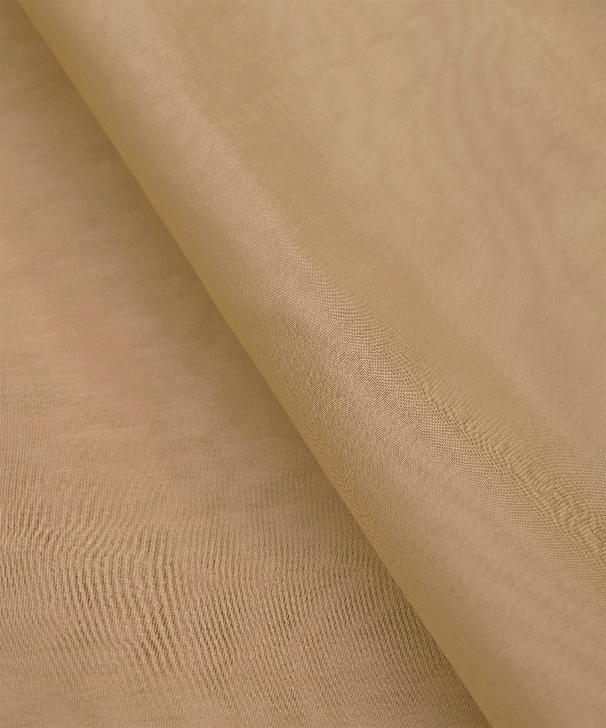 Apricot Plain Dyed Organza Fabric