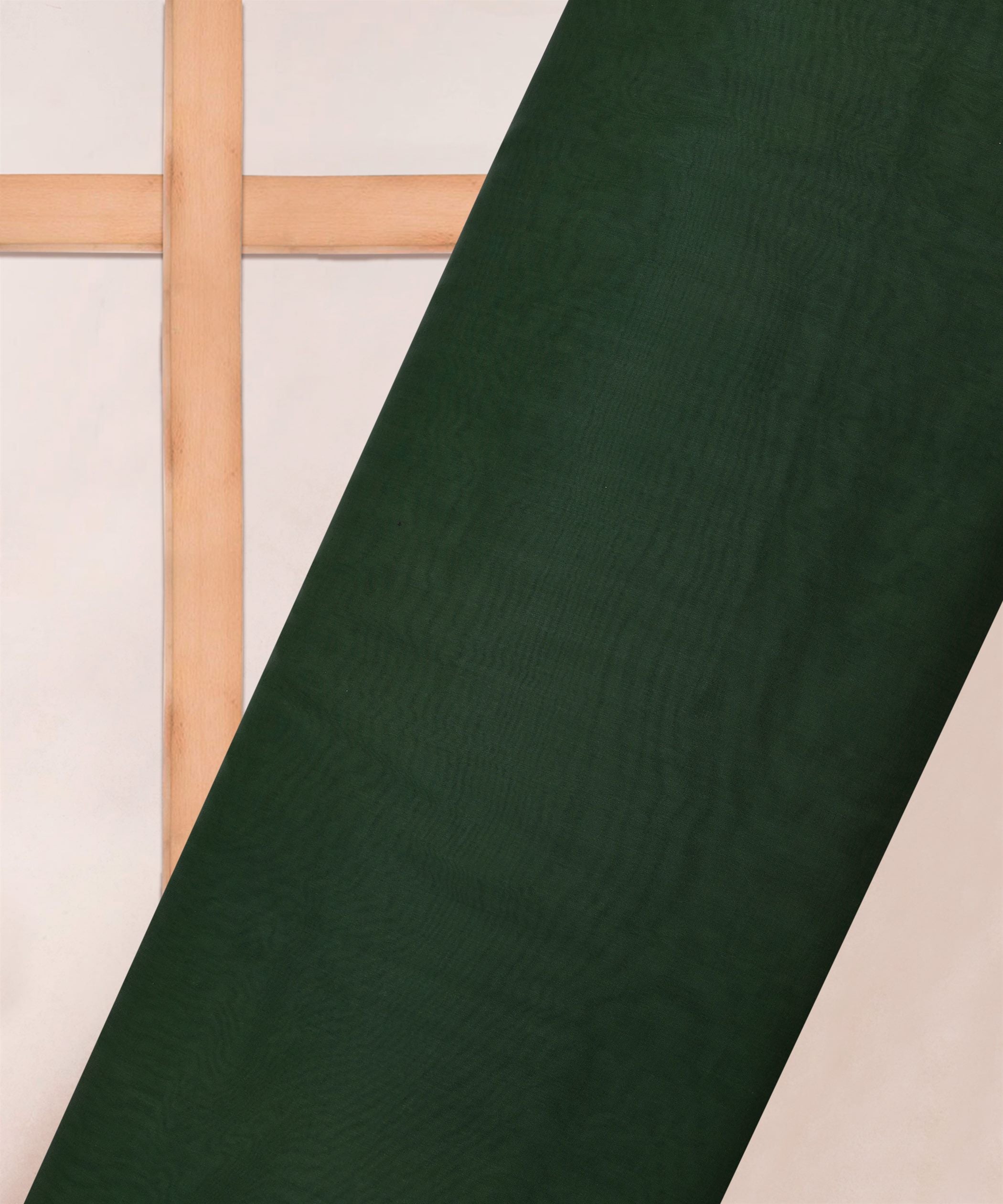 Army Green Plain Dyed Organza Fabric