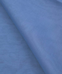 Azure Blue Plain Dyed Organza Fabric