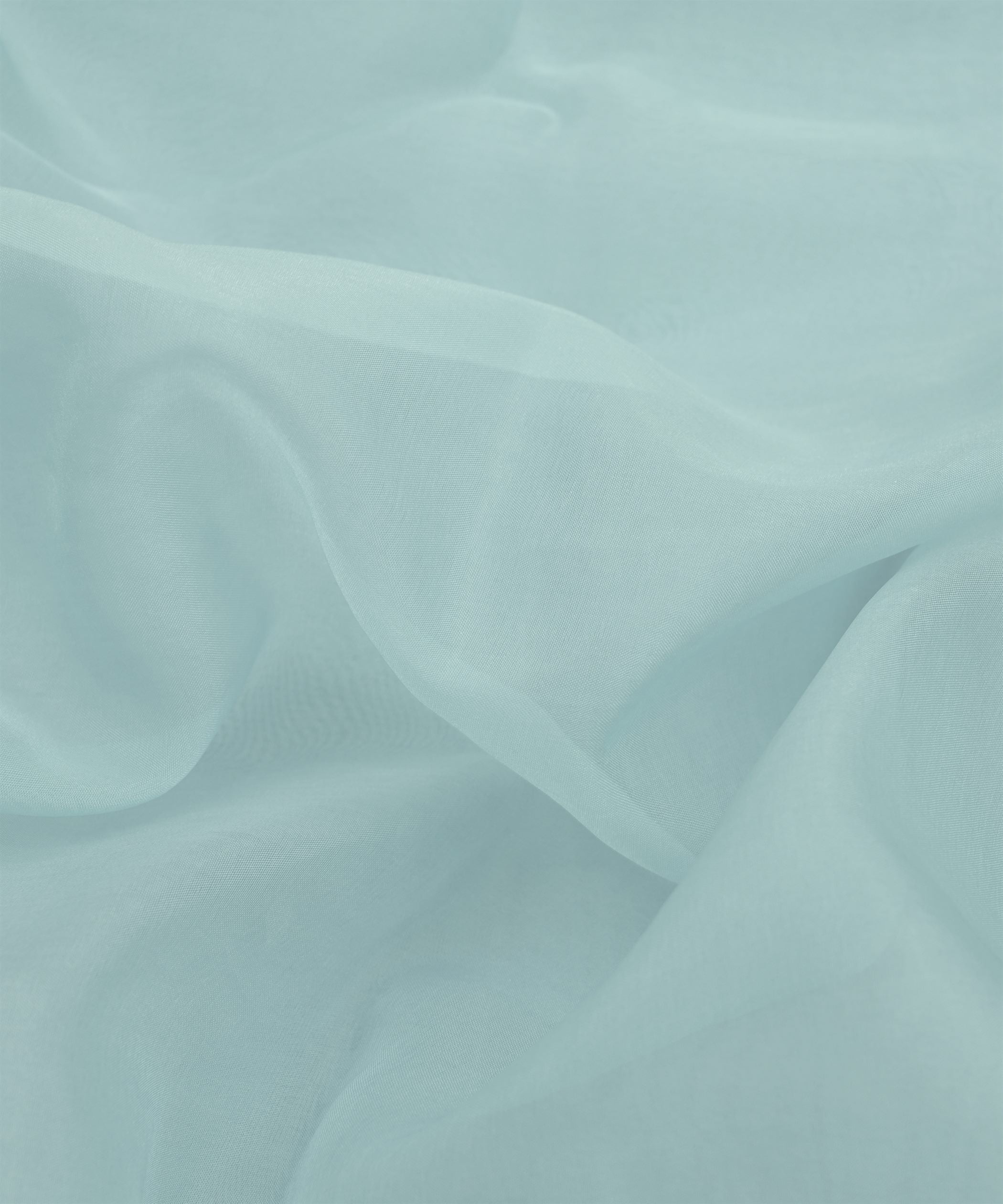 Baby Blue Plain Dyed Organza Fabric