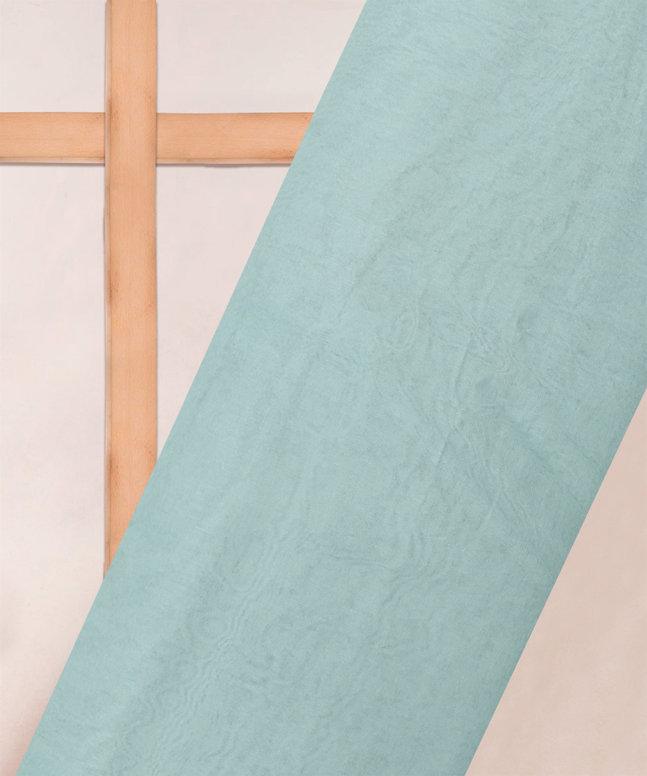 Baby Blue Plain Dyed Organza Fabric