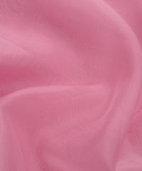 Baby Pink Plain Dyed Organza Fabric