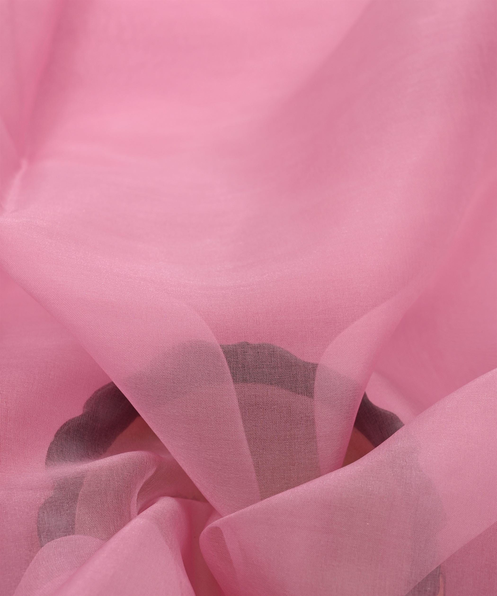 Baby Pink Plain Dyed Organza Fabric