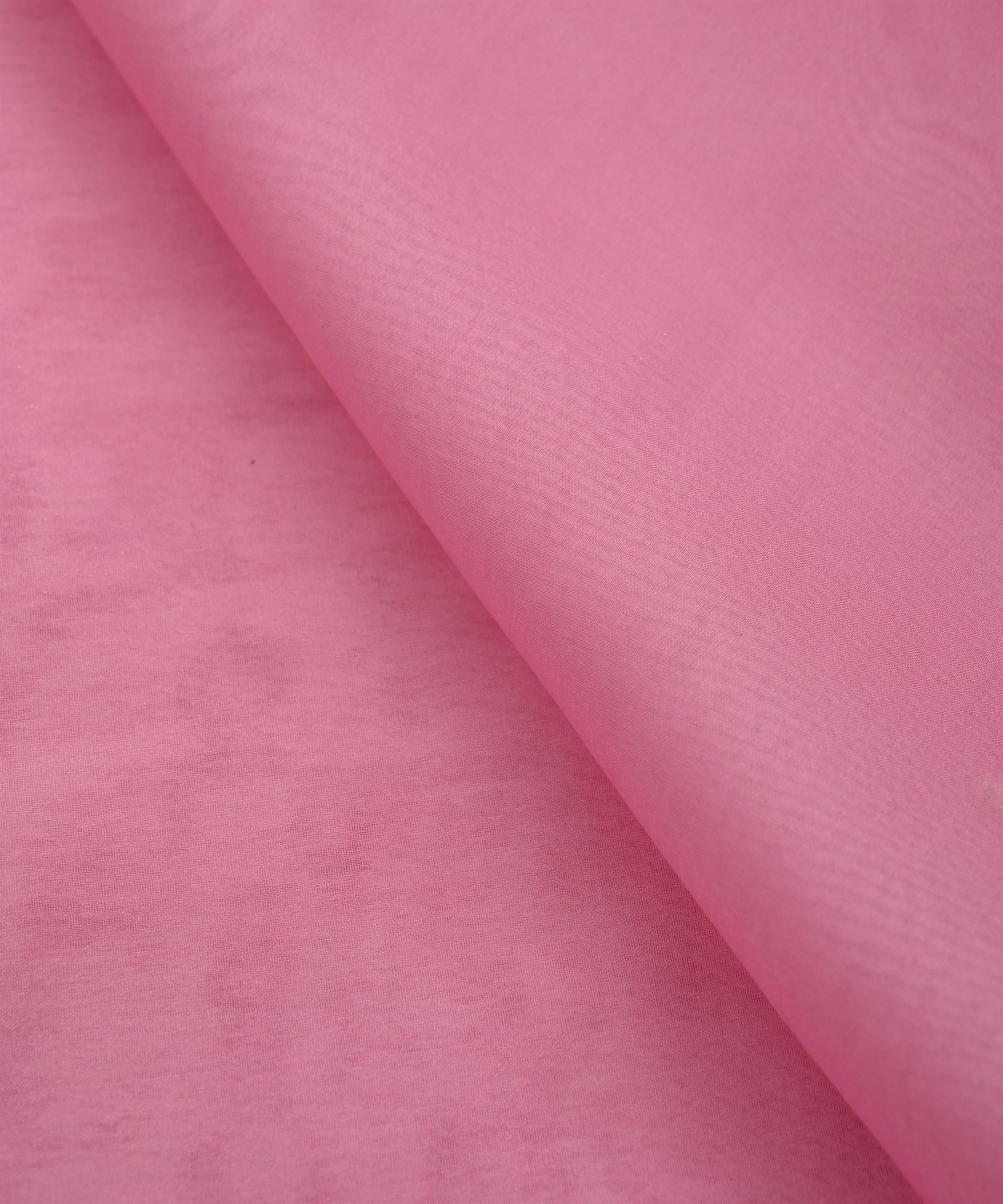 Baby Pink Plain Dyed Organza Fabric
