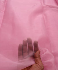 Baby Pink Plain Dyed Organza Fabric