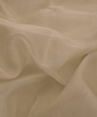 Bone White Plain Dyed Organza Fabric