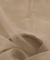 Bone White Plain Dyed Organza Fabric