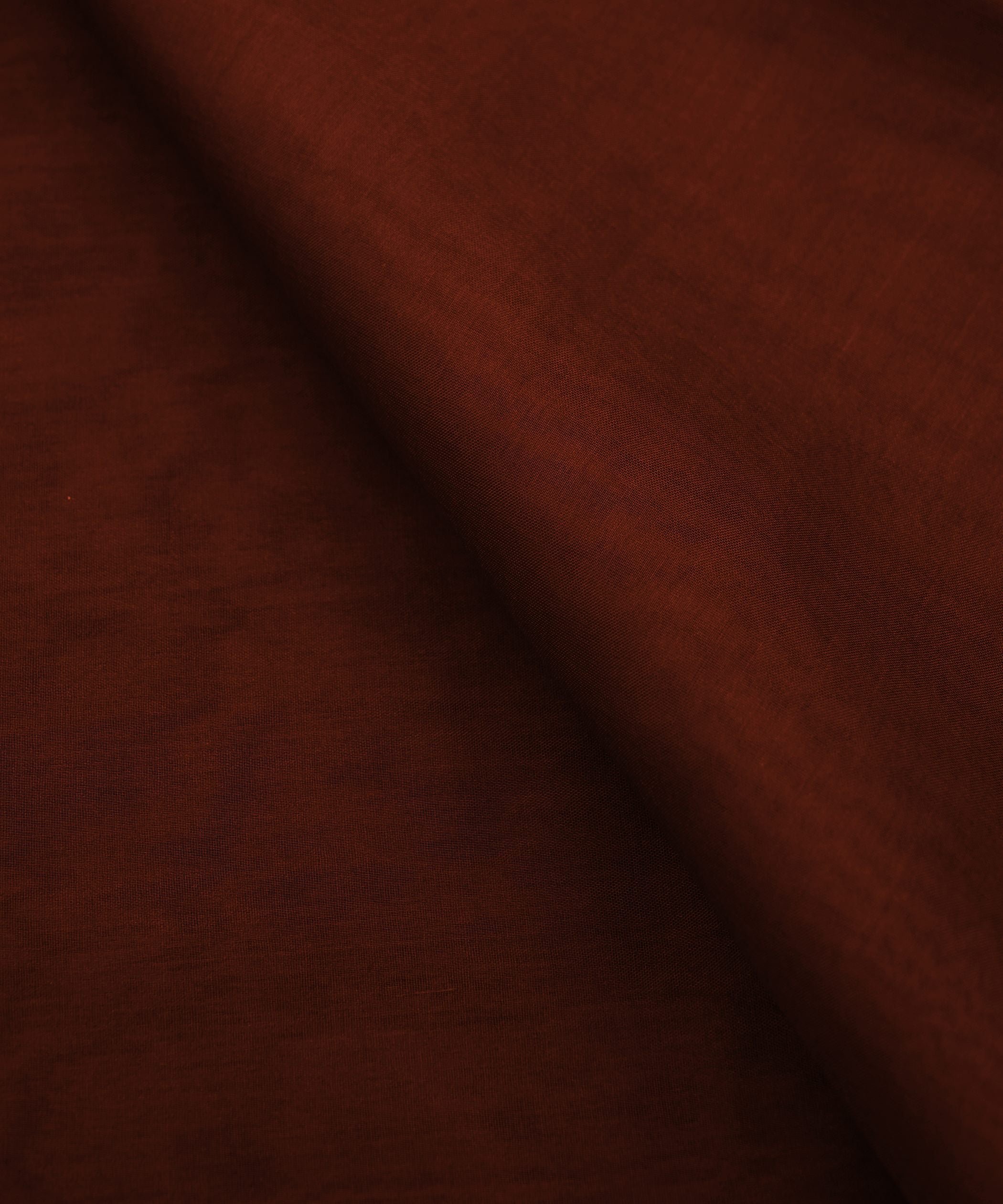 Brick Brown Plain Dyed Organza Fabric