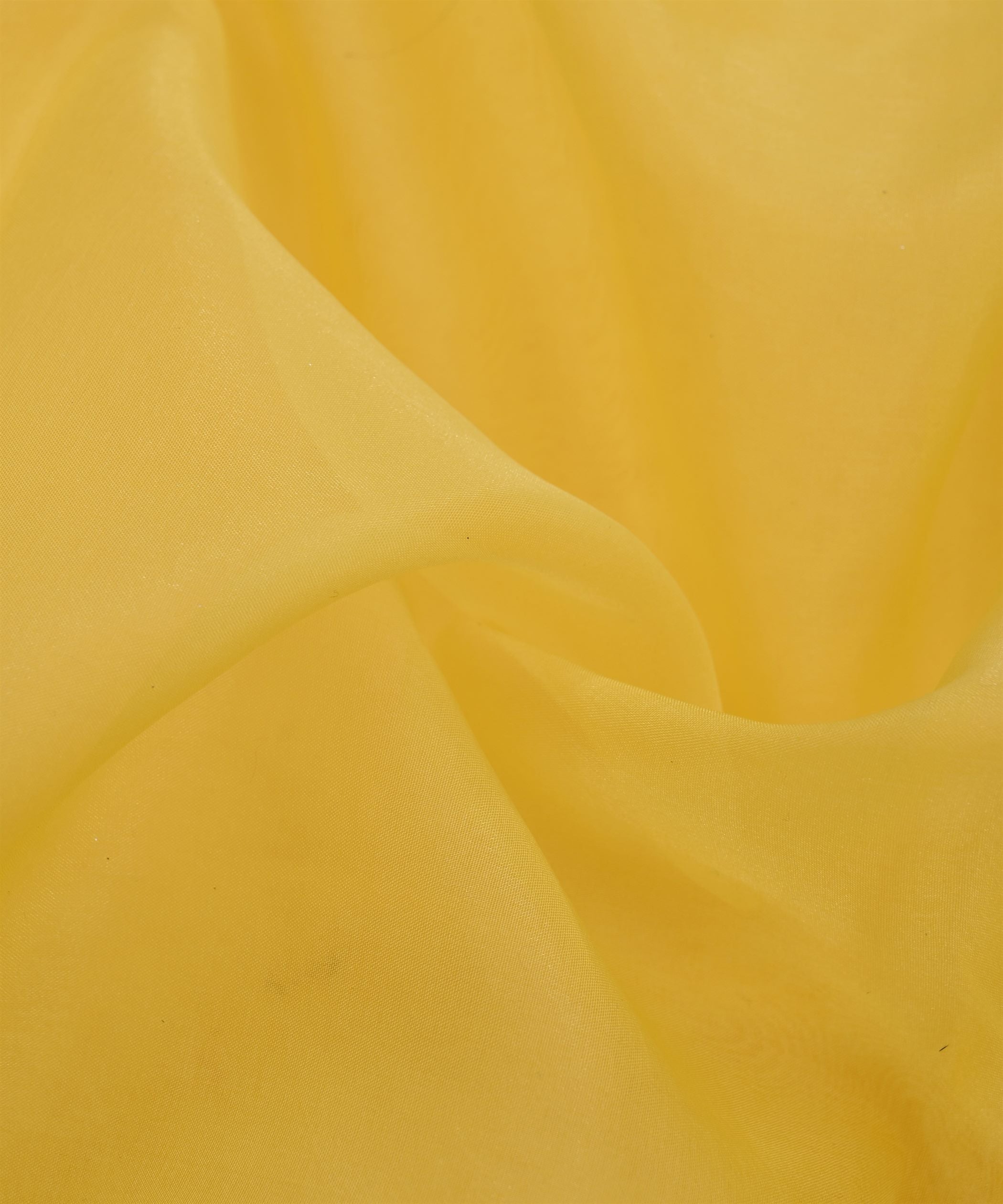 Bright Yellow Plain Dyed Organza Fabric