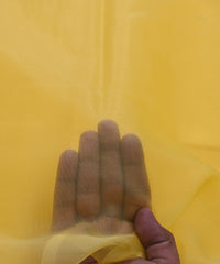 Bright Yellow Plain Dyed Organza Fabric