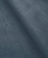 Charcoal Grey Plain Dyed Organza Fabric