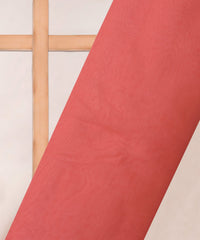 Coral Pink Plain Dyed Organza Fabric