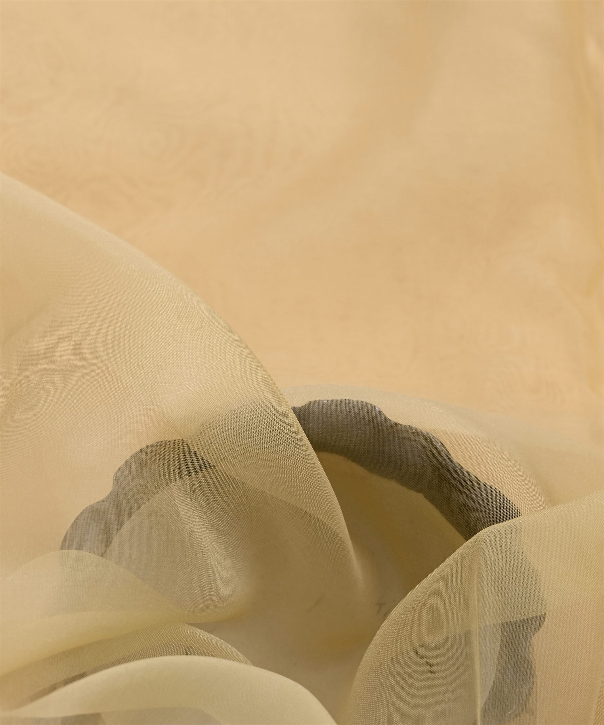 Cream Plain Dyed Organza Fabric