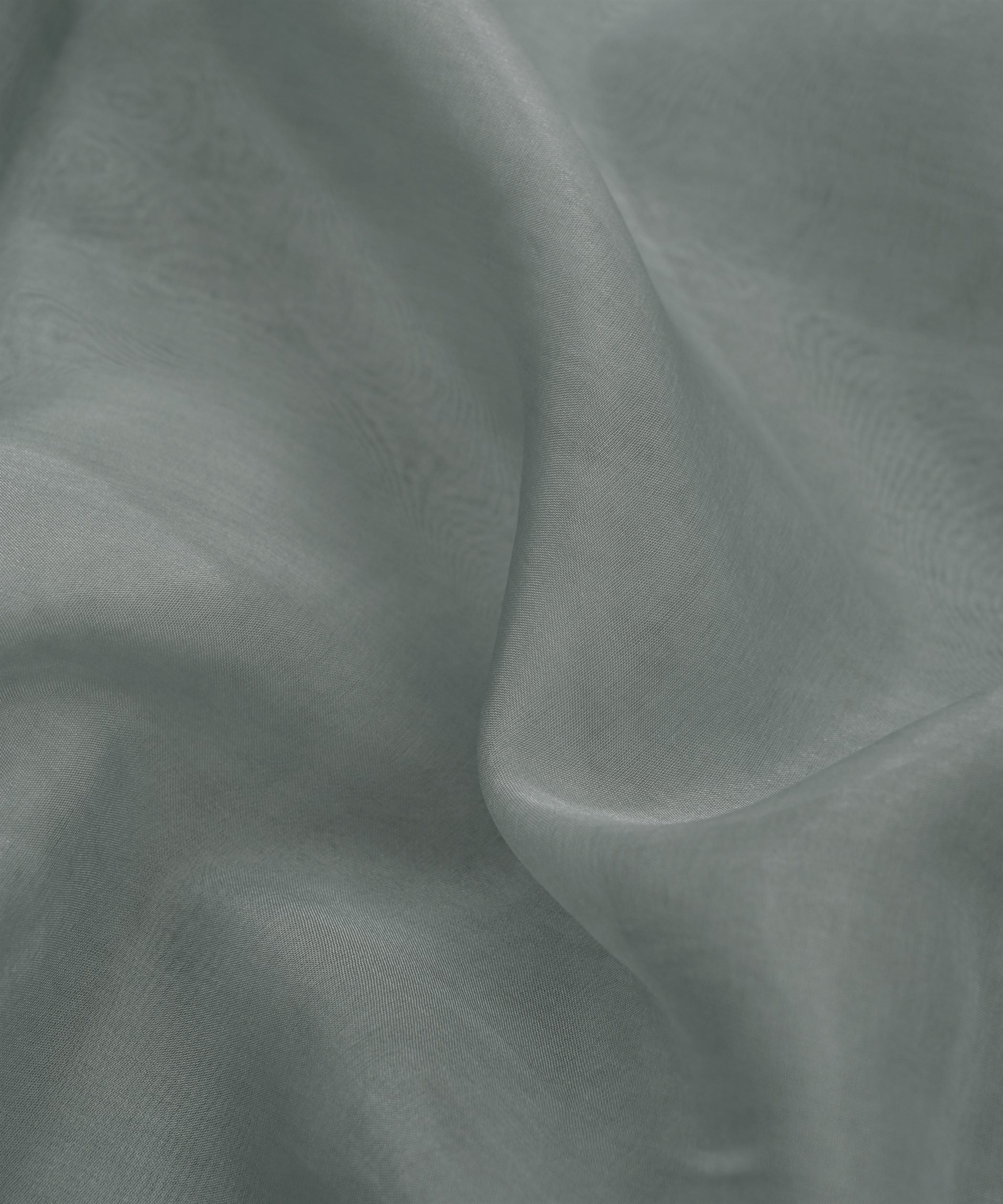 Dark Grey Plain Dyed Organza Fabric