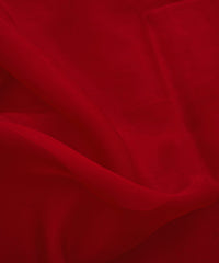Deep Red Plain Dyed Organza Fabric