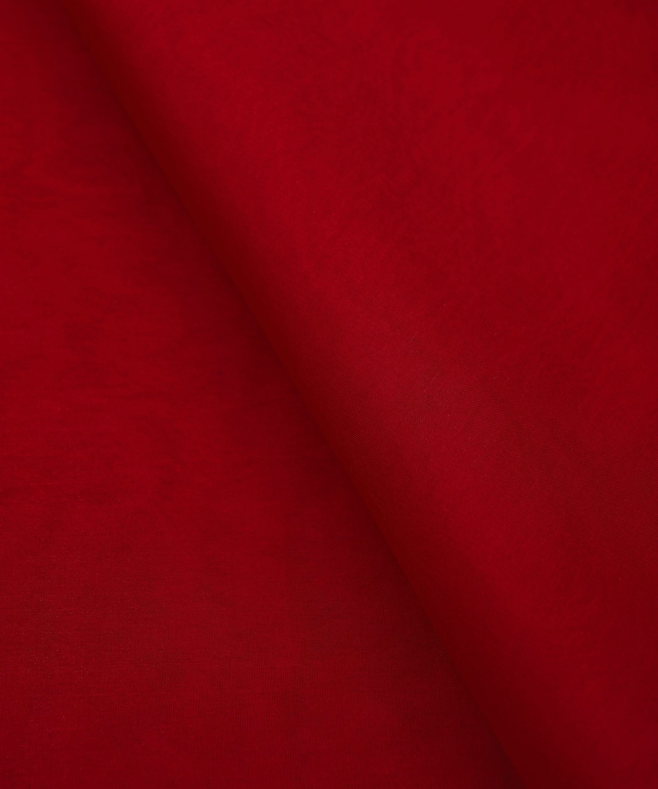 Deep Red Plain Dyed Organza Fabric