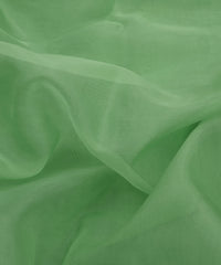 Fern Green Plain Dyed Organza Fabric
