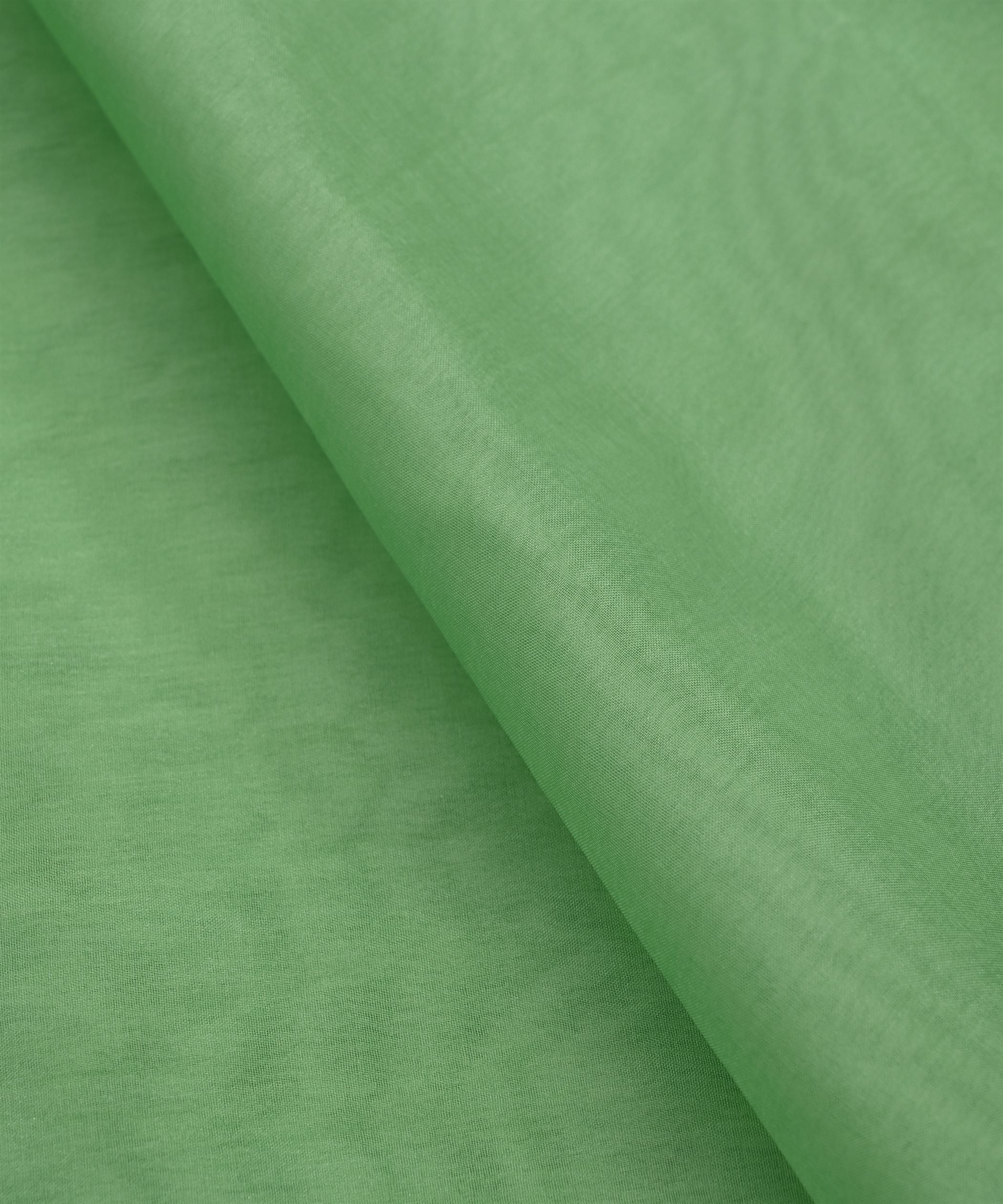 Fern Green Plain Dyed Organza Fabric