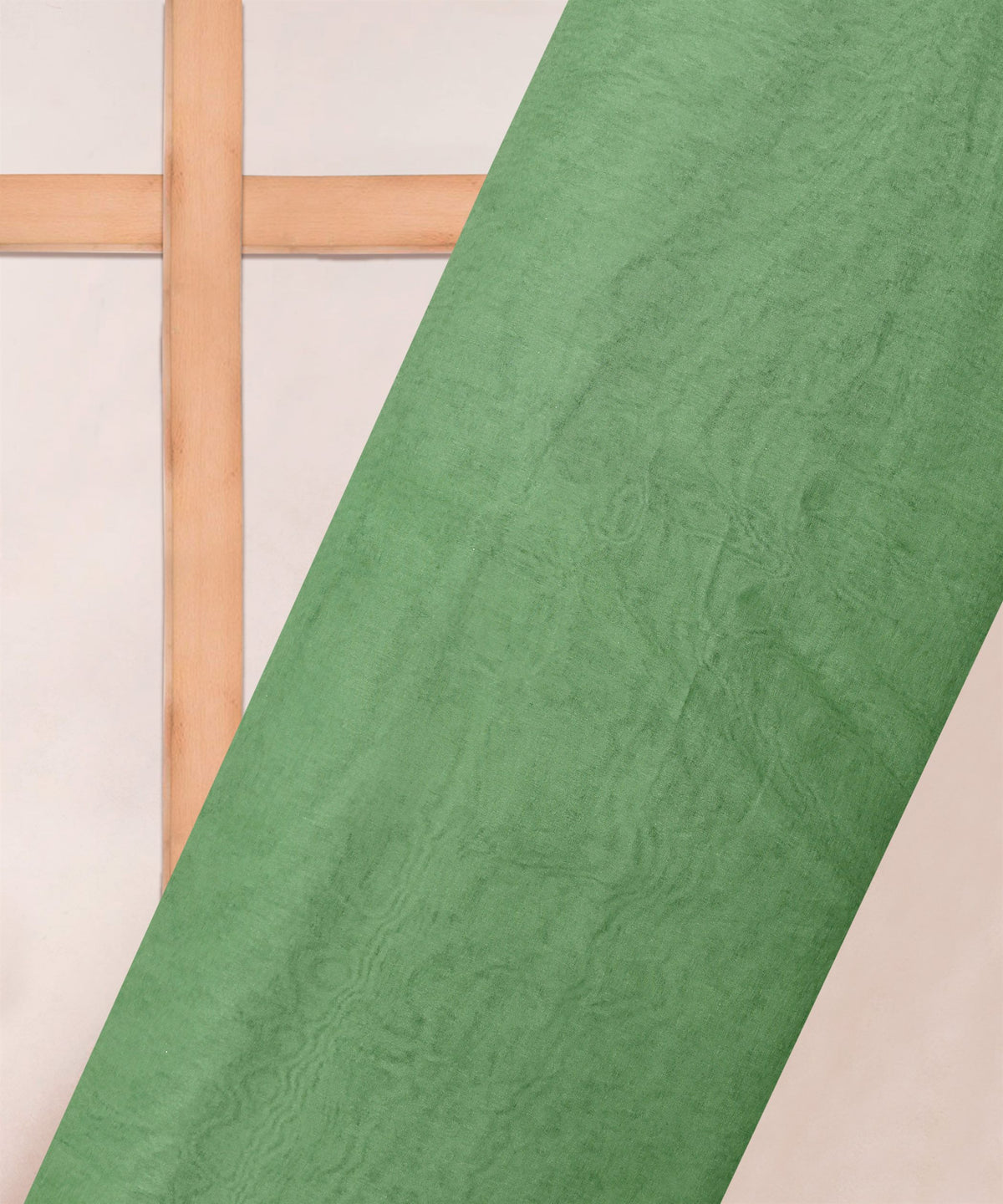 Fern Green Plain Dyed Organza Fabric