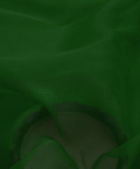 Forest Green Plain Dyed Organza Fabric