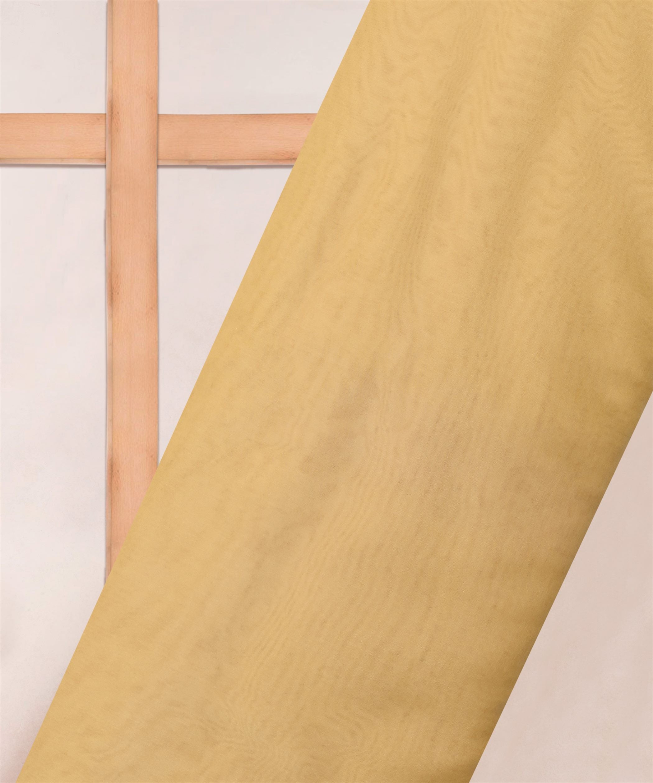 Golden Beige Plain Dyed Organza Fabric