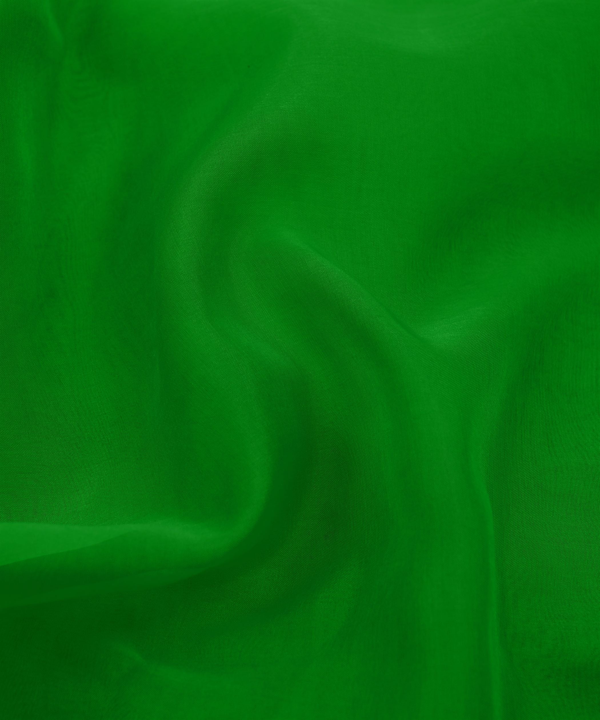 Green Plain Dyed Organza Fabric