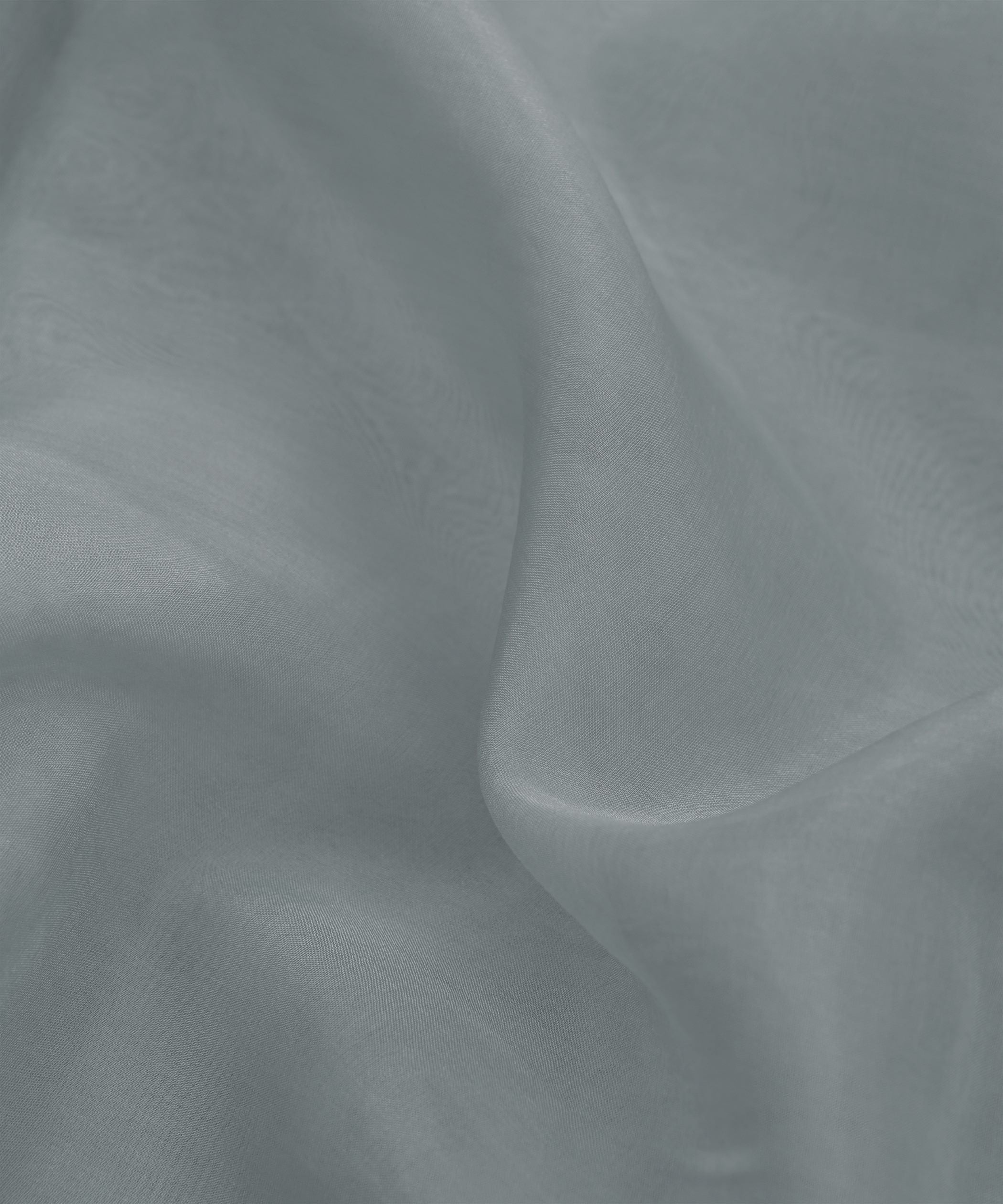 Grey Plain Dyed Organza Fabric