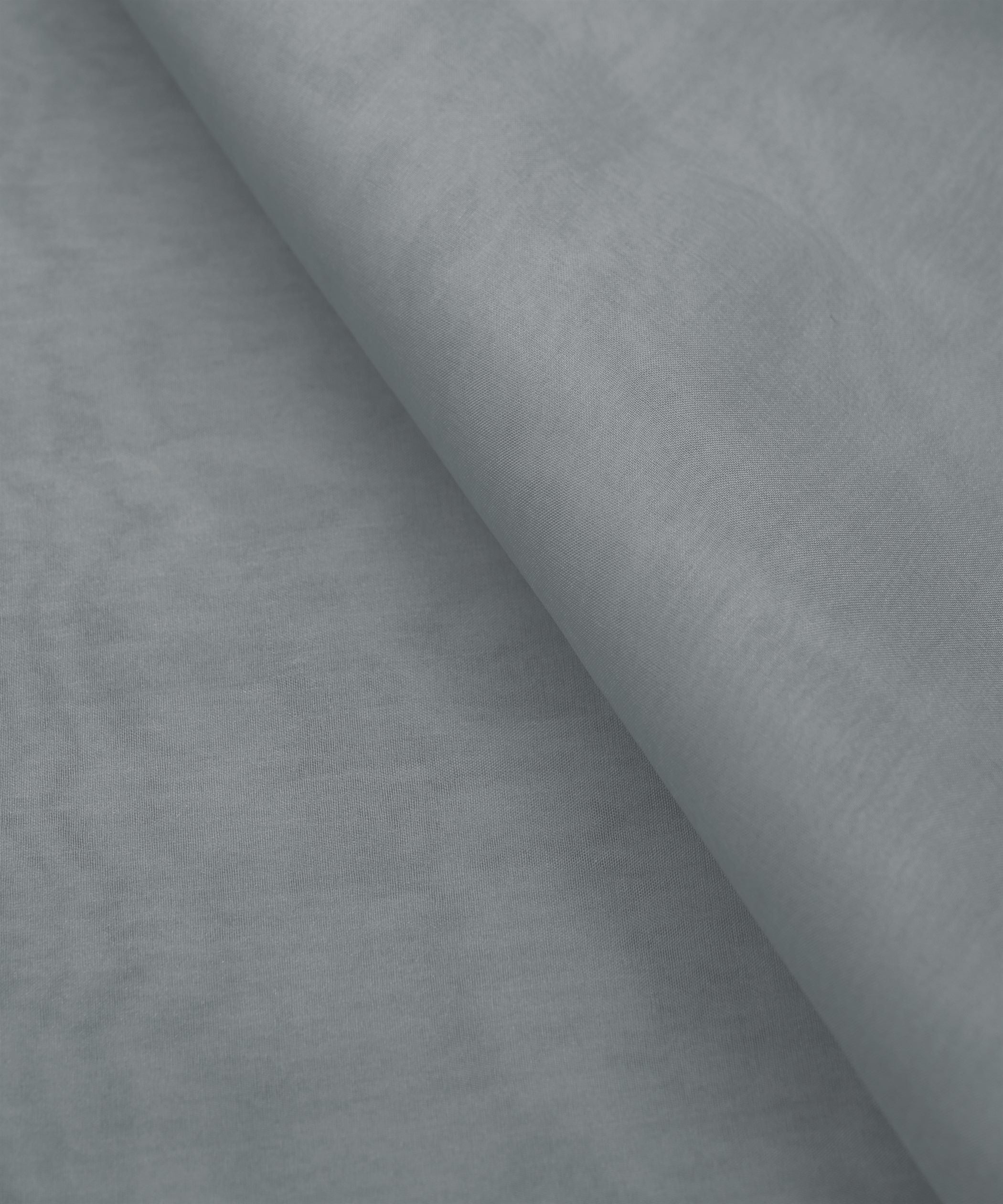 Grey Plain Dyed Organza Fabric