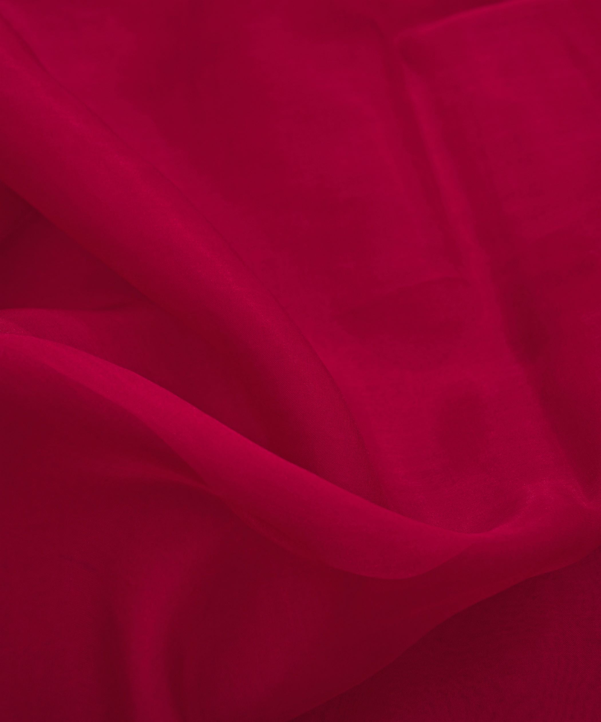 Hot Pink Plain Dyed Organza Fabric