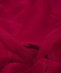 Hot Pink Plain Dyed Organza Fabric