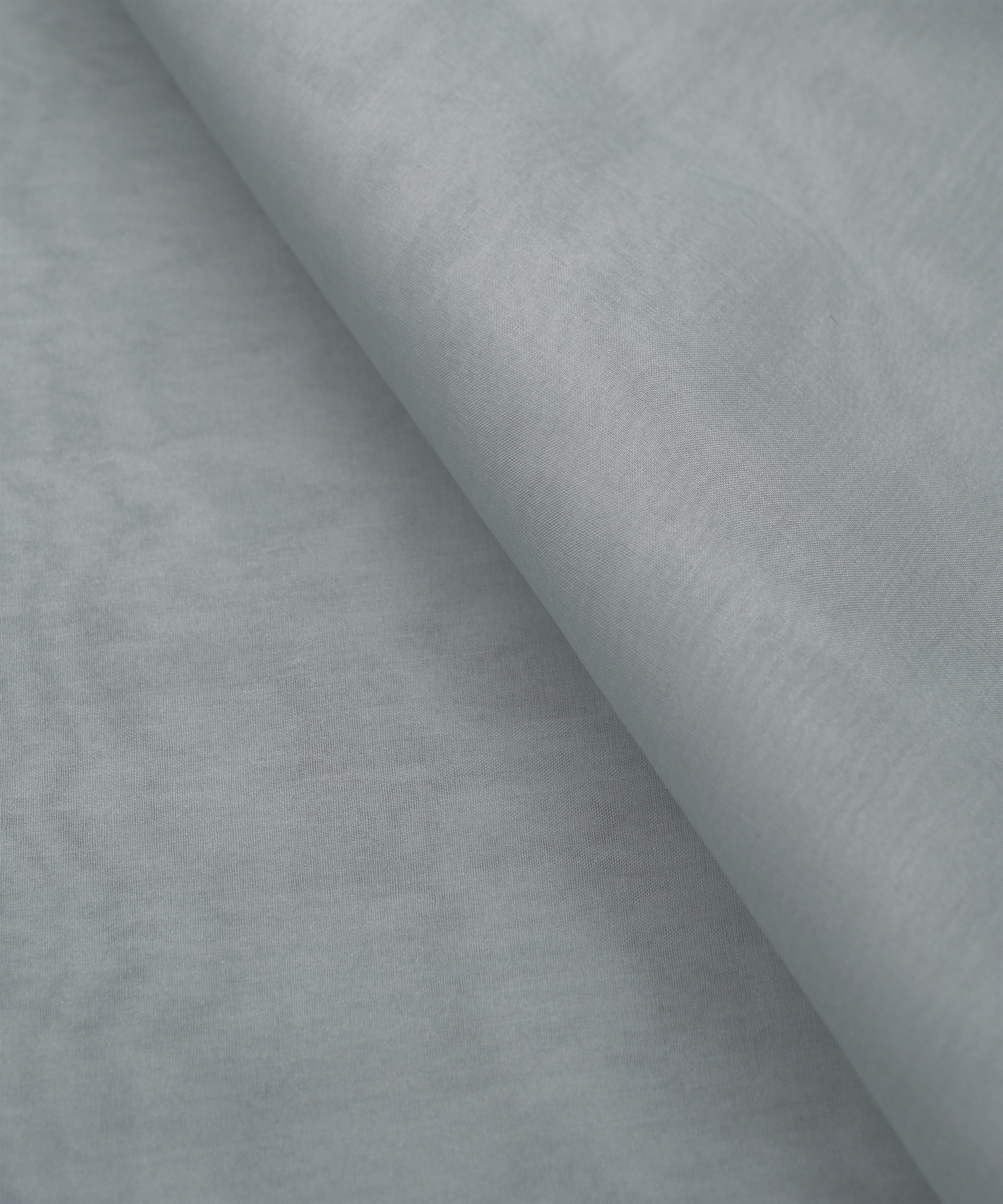 Light Grey Plain Dyed Organza Fabric