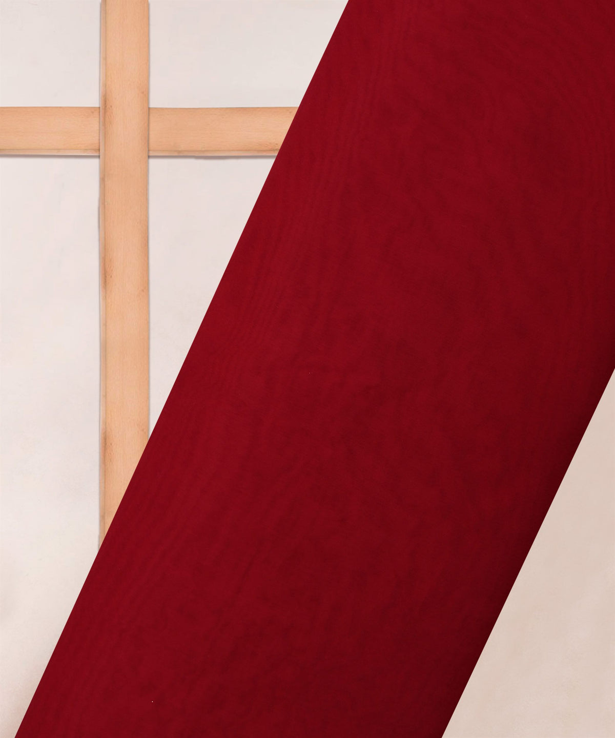Maroon Plain Dyed Organza Fabric