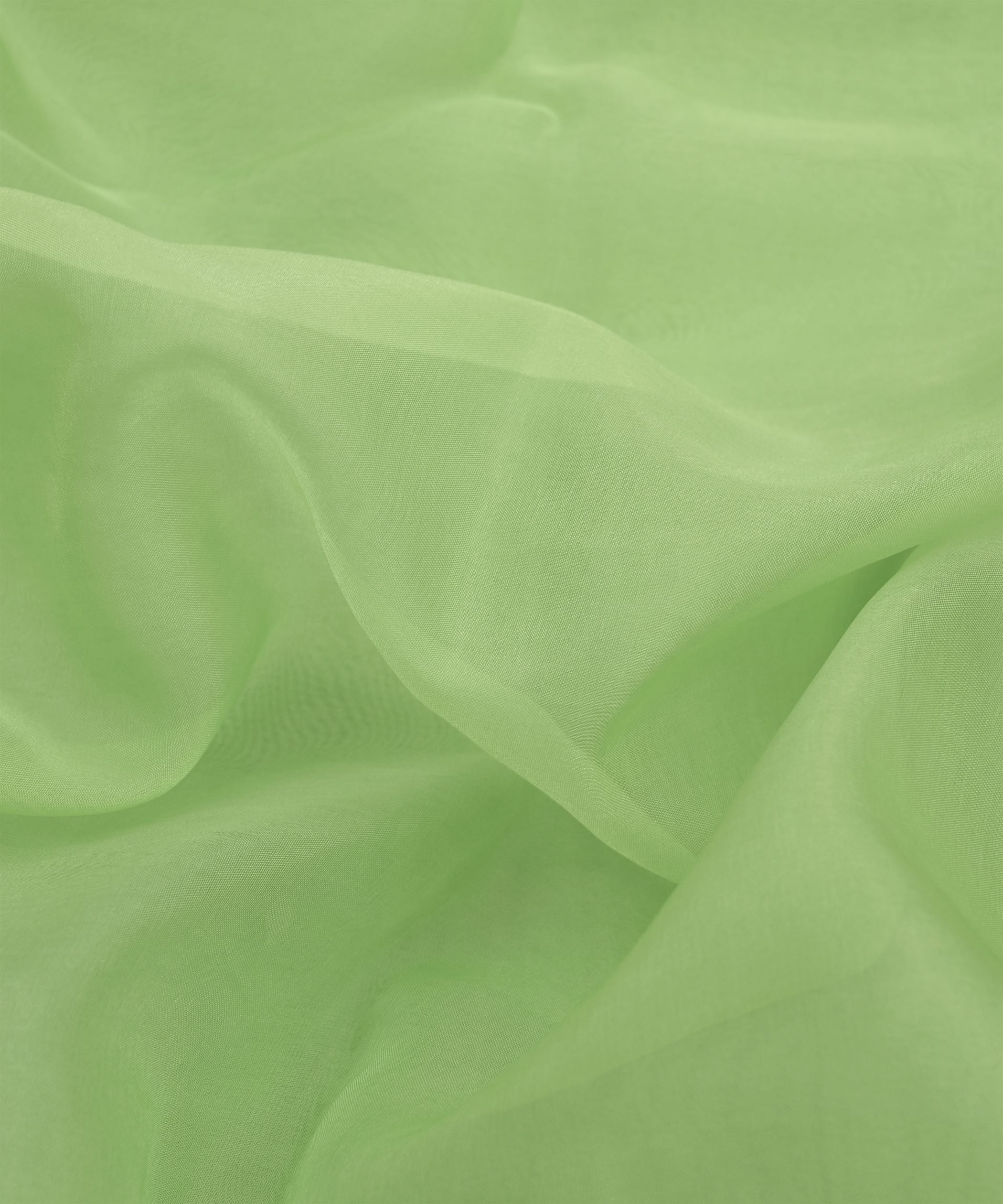 Mint Green Plain Dyed Organza Fabric