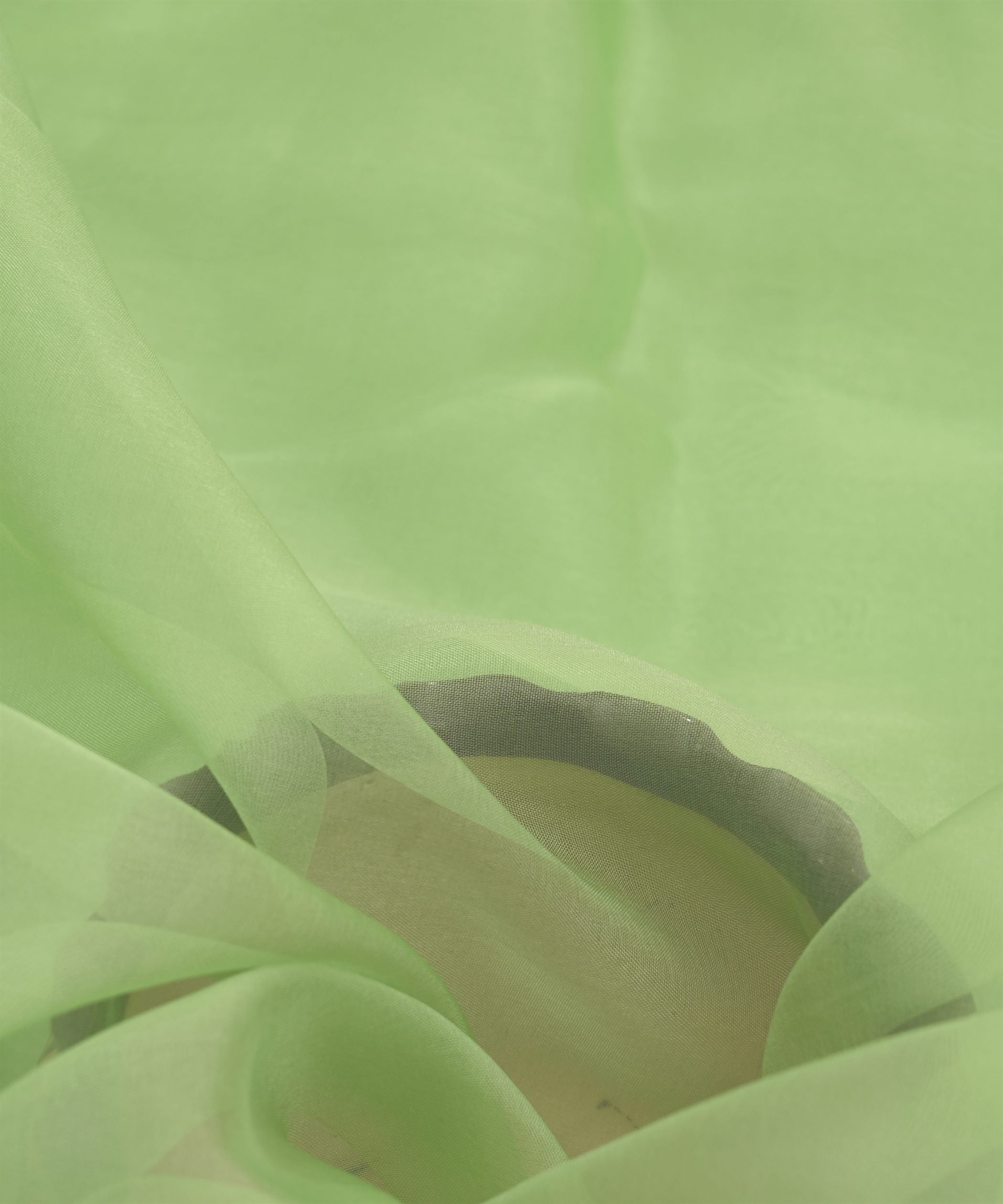 Mint Green Plain Dyed Organza Fabric