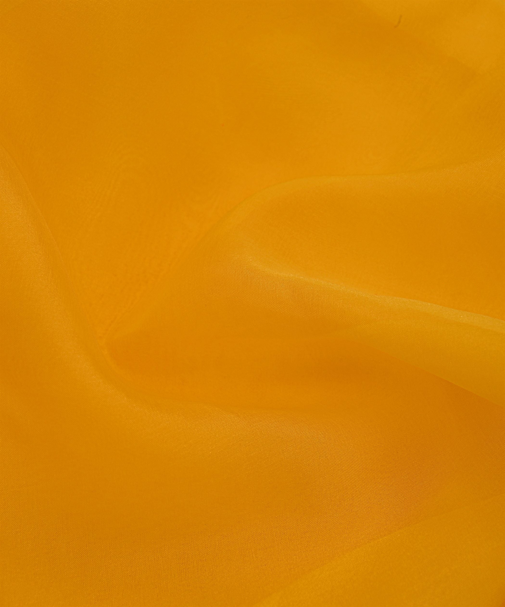 Mustard Yellow Plain Dyed Organza Fabric