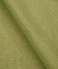 Olive Green Plain Dyed Organza Fabric