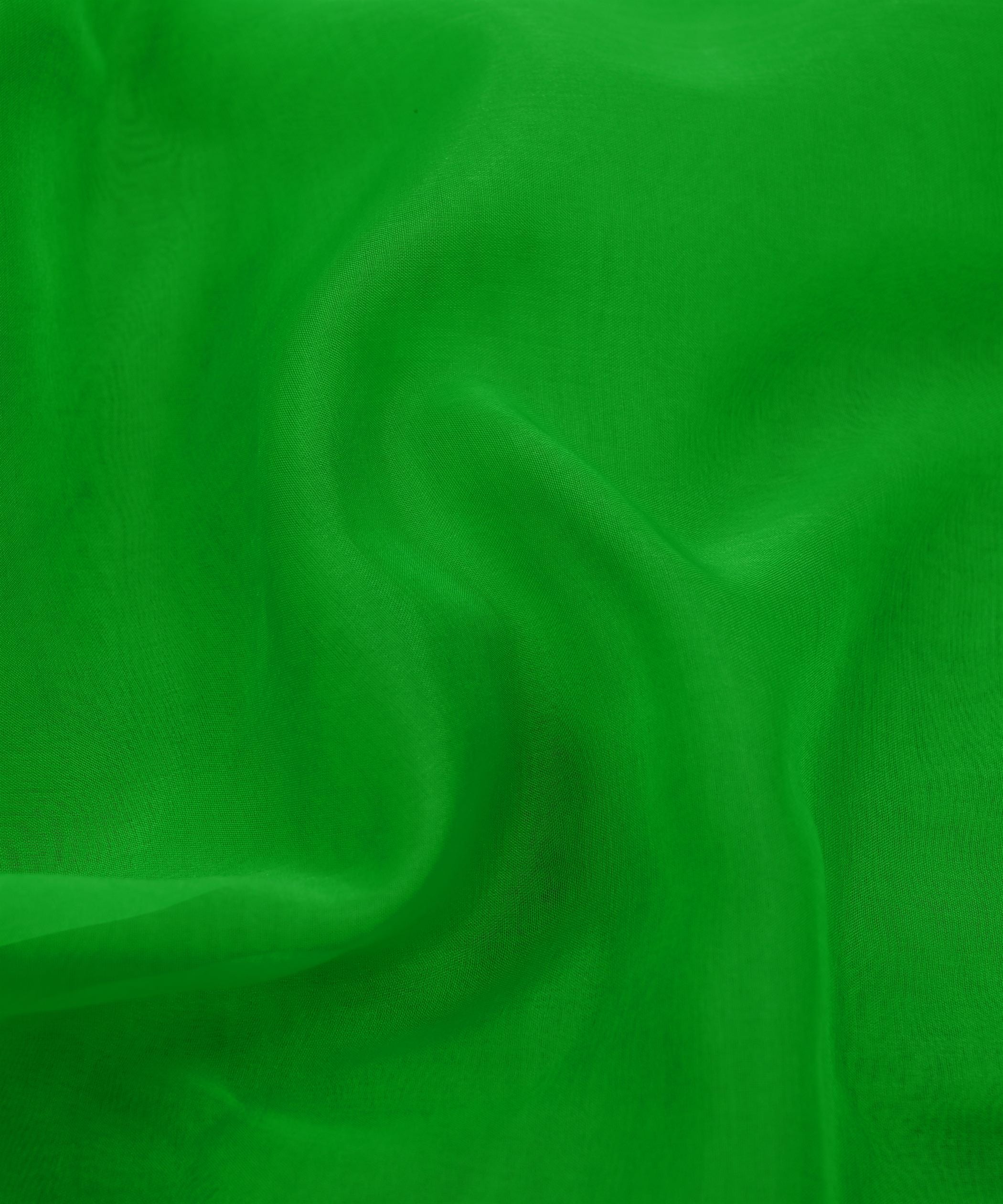 Parrot Green Plain Dyed Organza Fabric