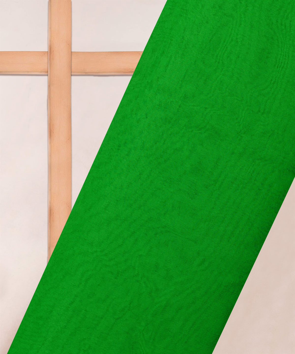 Parrot Green Plain Dyed Organza Fabric