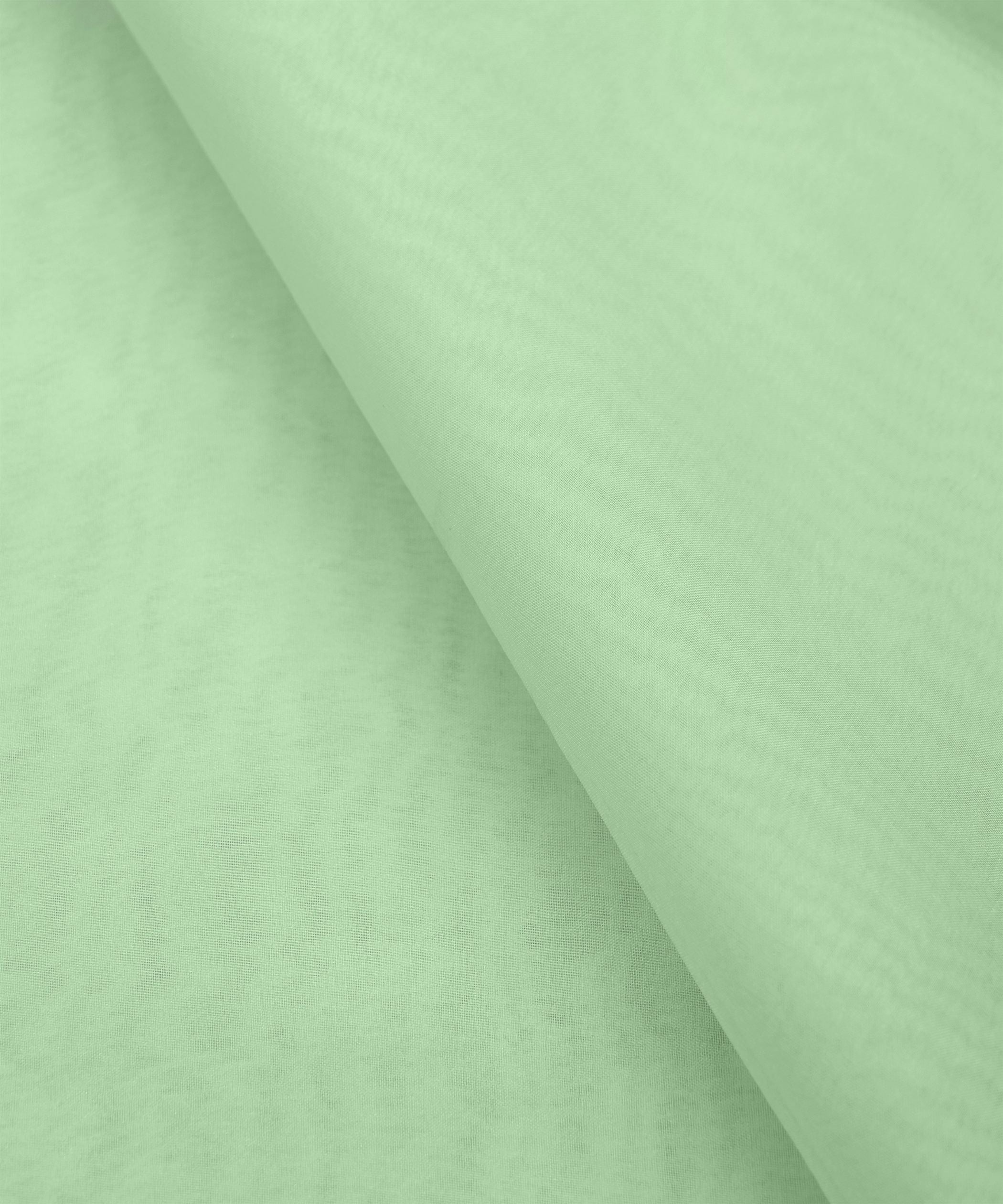 Pastel Aqua Green Plain Dyed Organza Fabric
