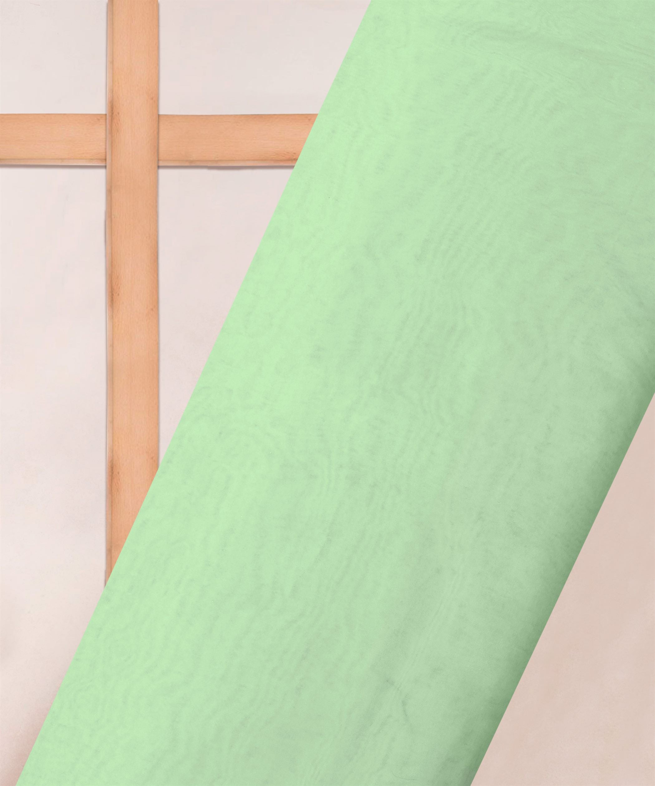 Pastel Aqua Green Plain Dyed Organza Fabric