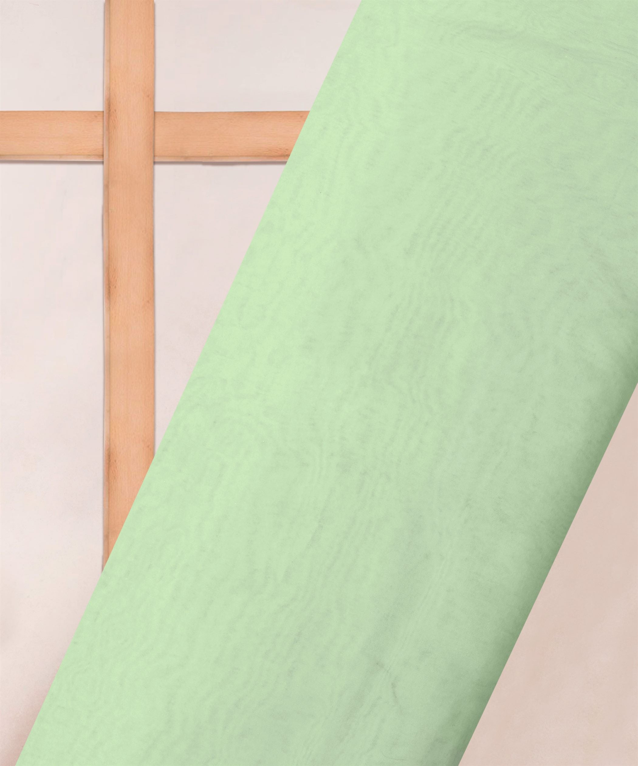 Pastel Sea Green Plain Dyed Organza Fabric