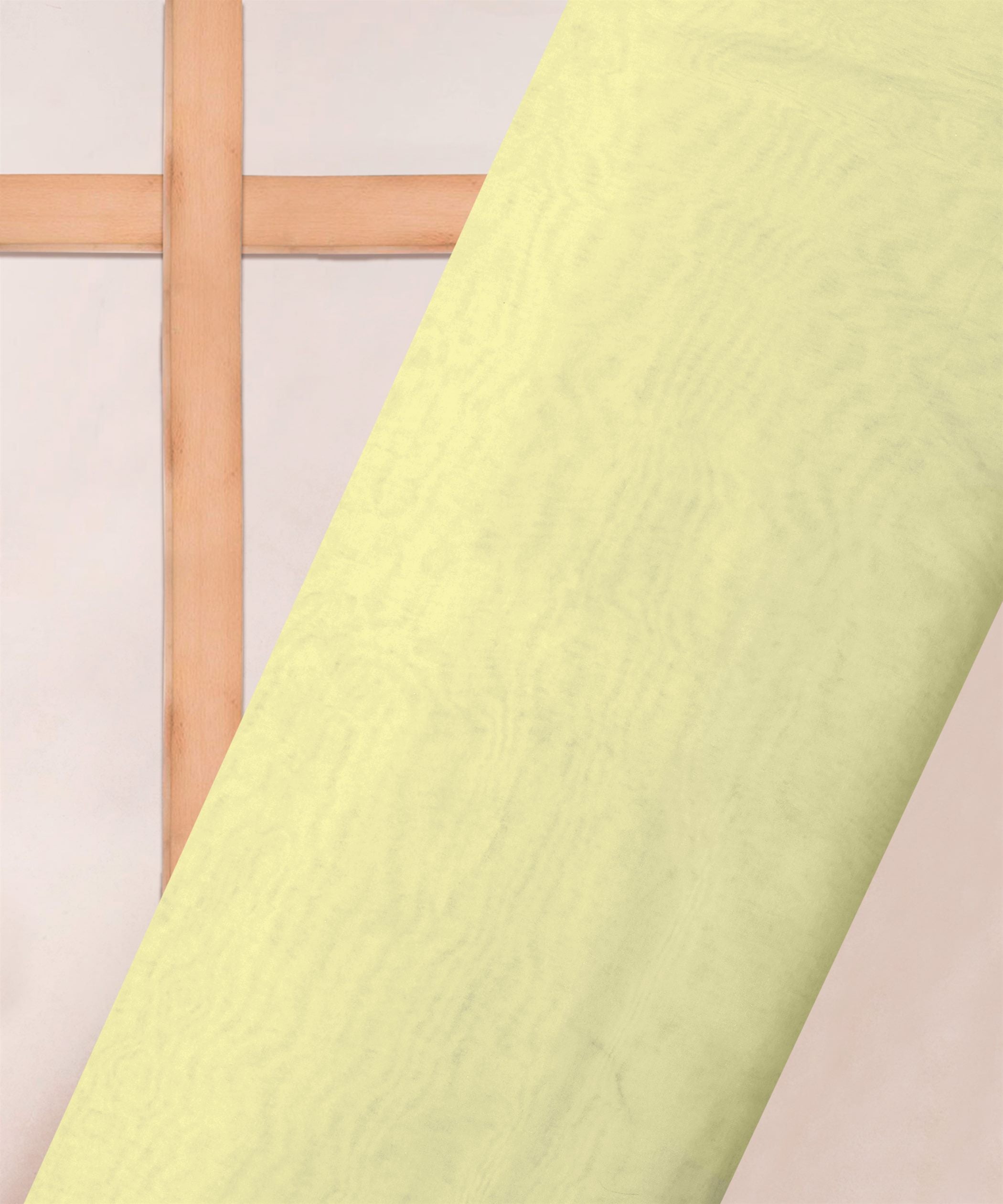 Pastel Yellow Plain Dyed Organza Fabric