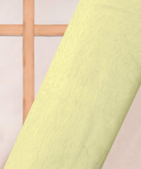Pastel Yellow Plain Dyed Organza Fabric