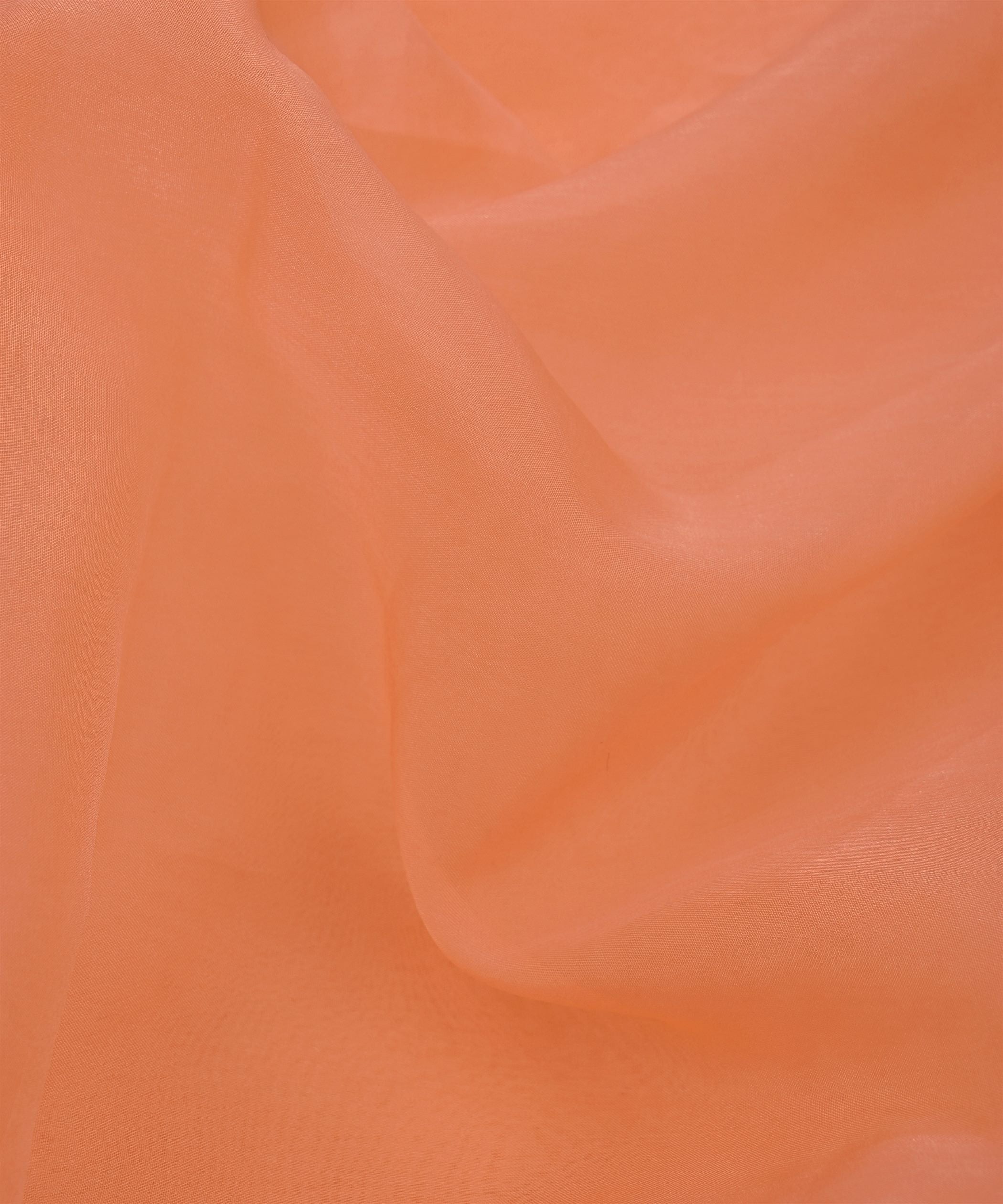Peach Dust Plain Dyed Organza Fabric