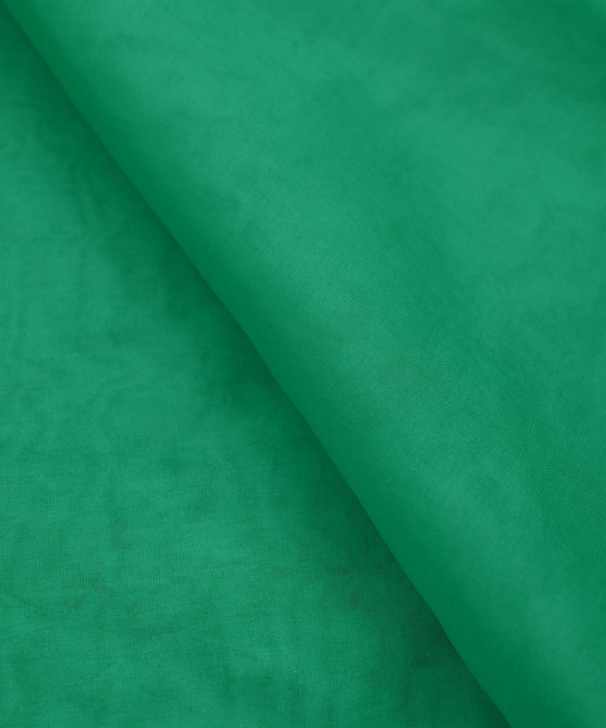 Peacock Green Plain Dyed Organza Fabric