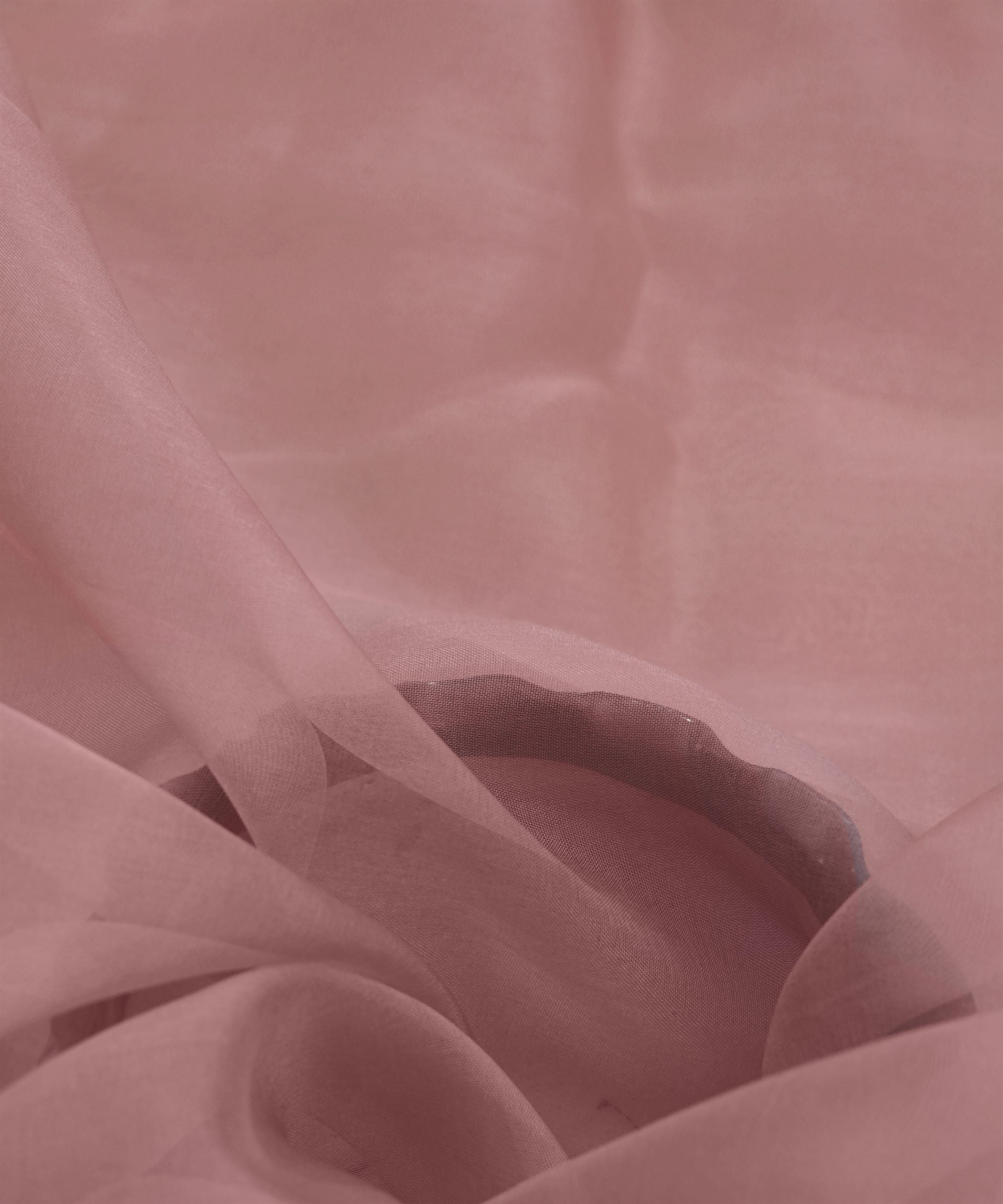 Pearl Pink Plain Dyed Organza Fabric