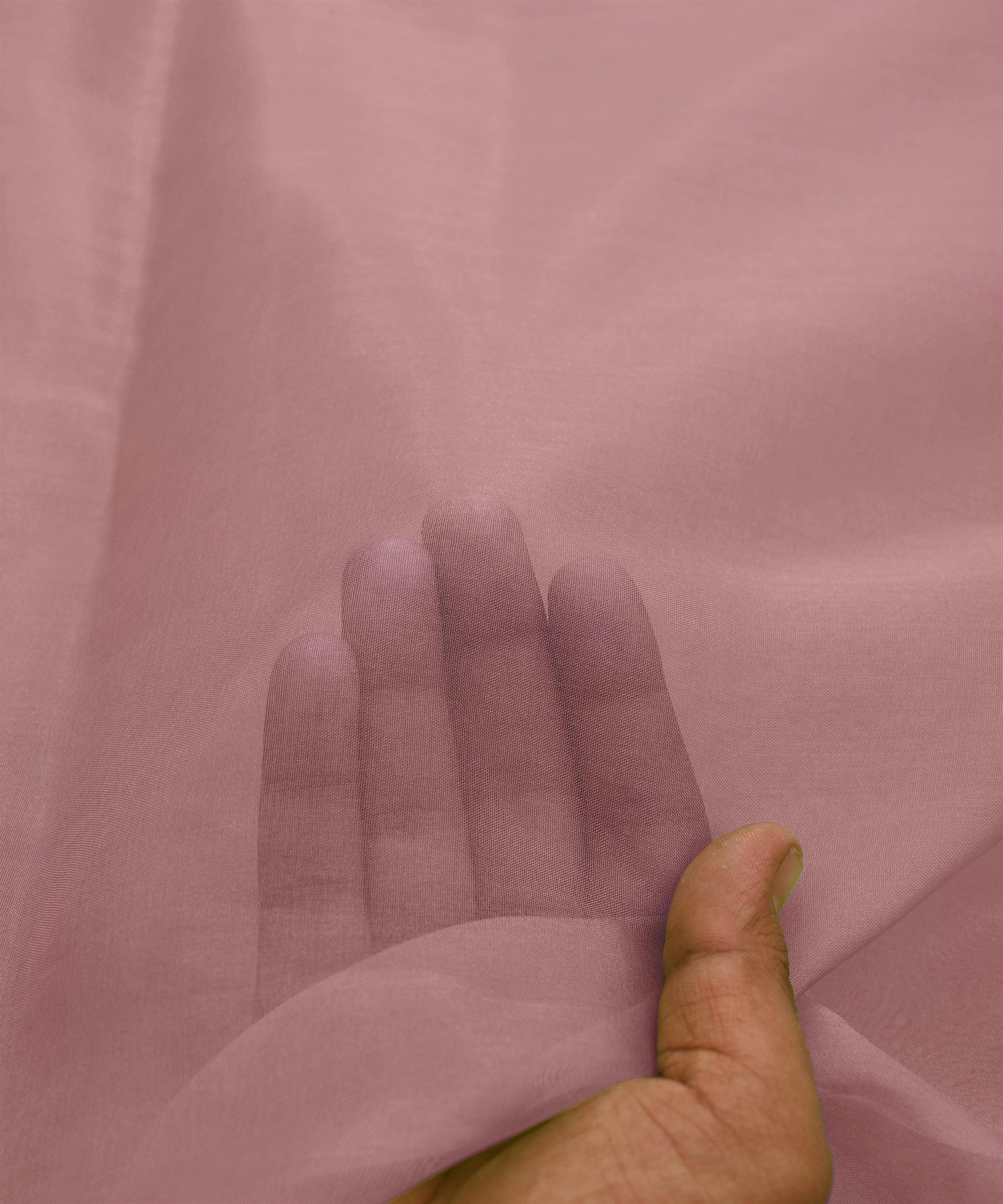 Pearl Pink Plain Dyed Organza Fabric