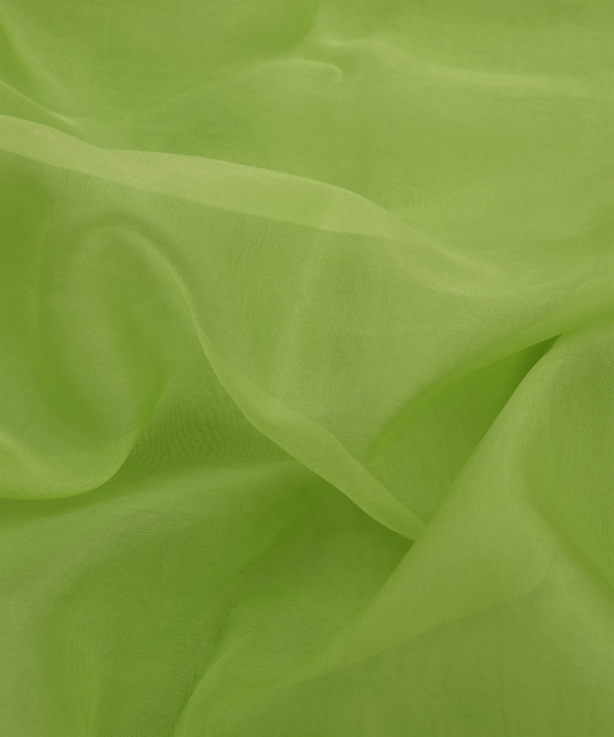 Pista Green Plain Dyed Organza Fabric