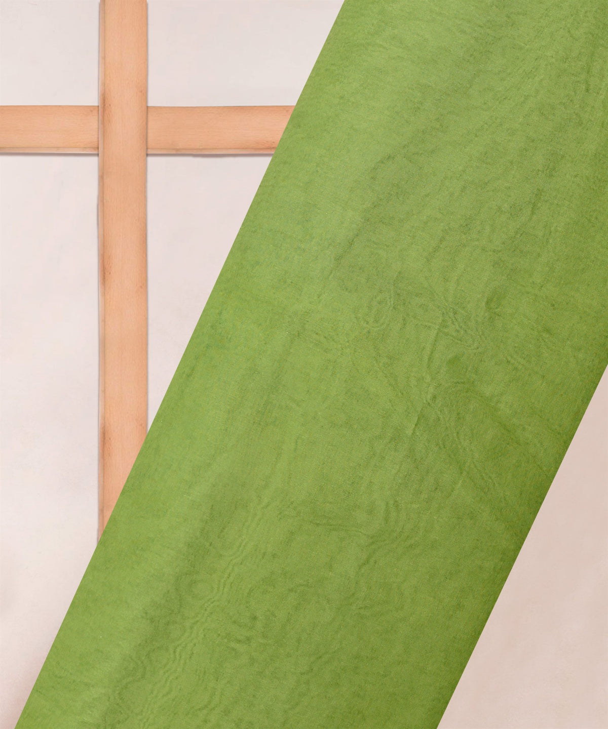Pista Green Plain Dyed Organza Fabric